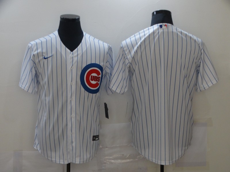 Men's Chicago Cubs White Home Blank Jersey